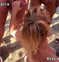 Sexchallenge 2019 Blowbang Y Bukkake A La Playa 4 - PelisXXX.me