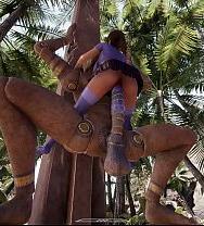 Lara Croft Nunca Esperó Que La Estatua Hiciera Esto Y La Follara Por Todos Sus Agujeros. - PelisXXX.me